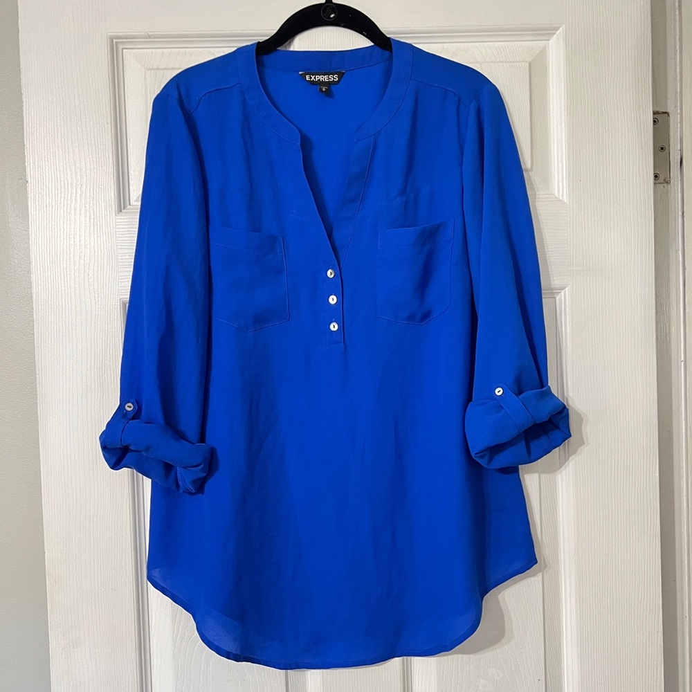 Express Women's Vibrant Blue Blouse
